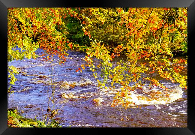 Autumn on the River Roe Framed Print by kenneth Dougherty