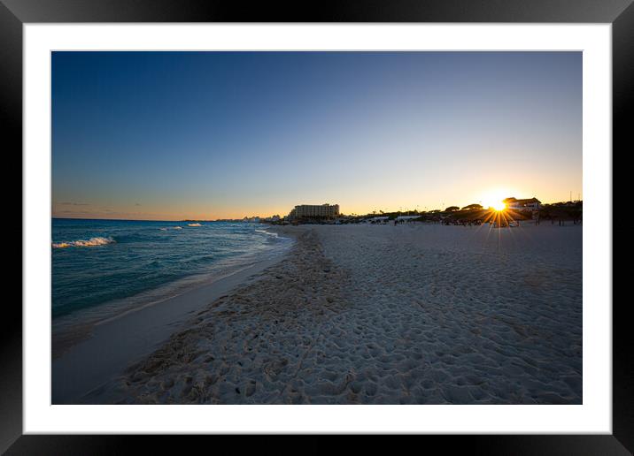 Playa Delfines (Dolphin Beach) nicknamed El Mirador (The Lookout_ Framed Mounted Print by Elijah Lovkoff