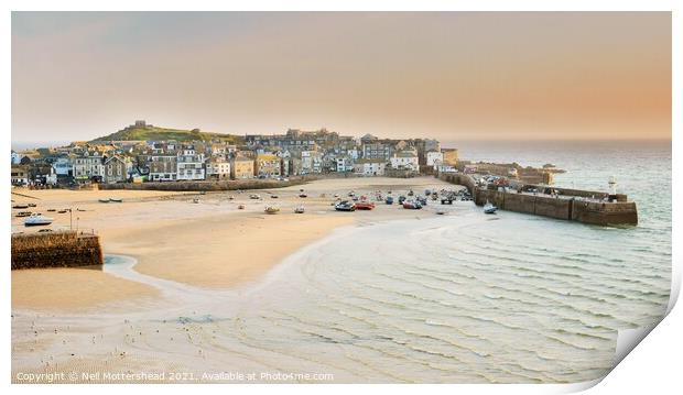 St Ives Harbour Cornwall. Print by Neil Mottershead