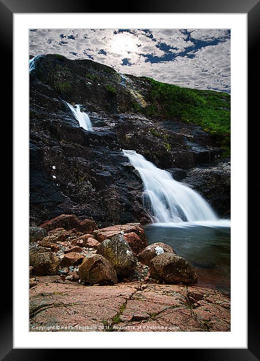 Glencoe Waterfall Framed Mounted Print by Keith Thorburn EFIAP/b