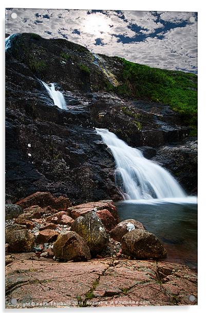 Glencoe Waterfall Acrylic by Keith Thorburn EFIAP/b