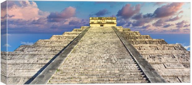 Chichen Itza, one of the largest Maya cities, a large pre-Columb Canvas Print by Elijah Lovkoff