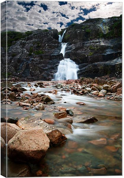 Glencoe Waterfall Canvas Print by Keith Thorburn EFIAP/b