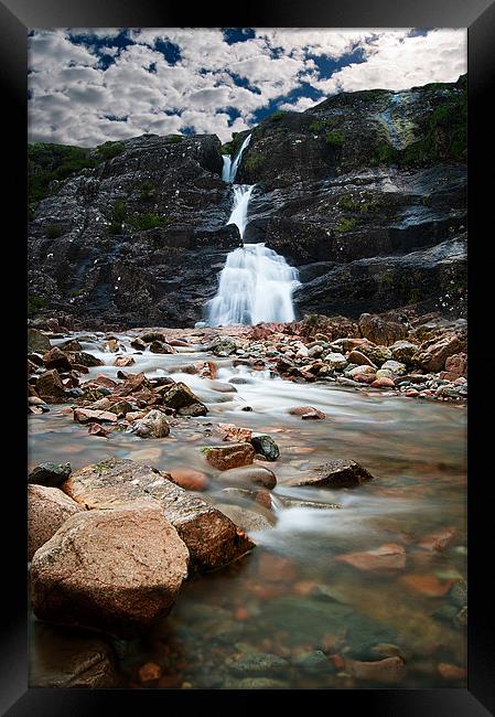Glencoe Waterfall Framed Print by Keith Thorburn EFIAP/b