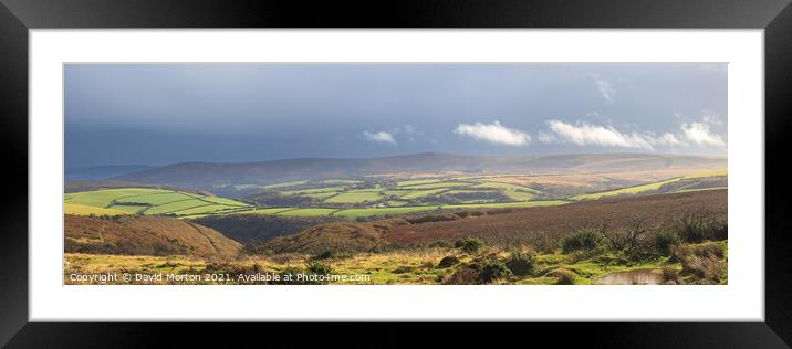 Storm Clouds over Exmoor Framed Mounted Print by David Morton