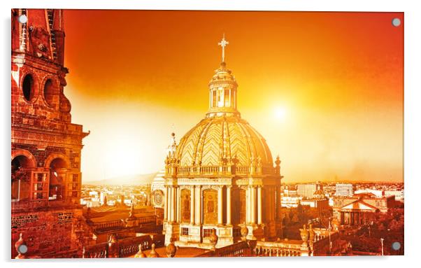 Landmark Guadalajara Central Cathedral Acrylic by Elijah Lovkoff