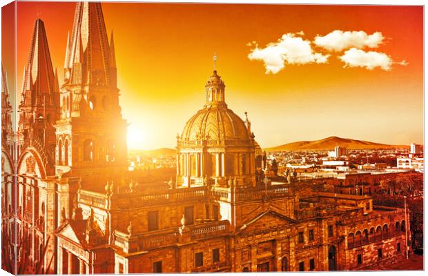 Guadalajara Cathedral (Cathedral of the Assumption of Our Lady) Canvas Print by Elijah Lovkoff