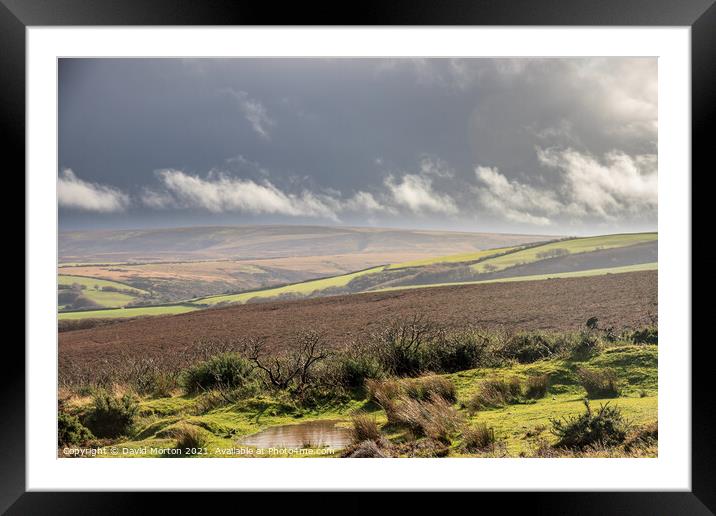 Storm Clouds ove Exmoor Framed Mounted Print by David Morton