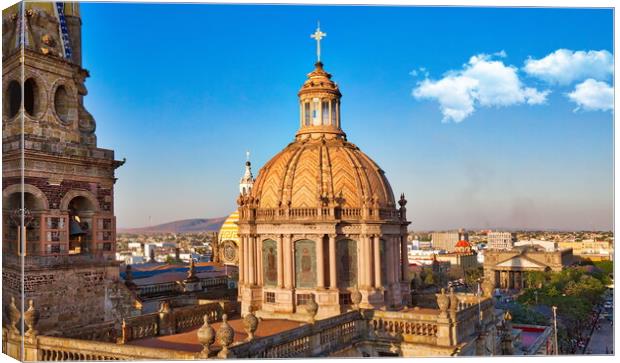 Landmark Guadalajara Central Cathedral  Canvas Print by Elijah Lovkoff