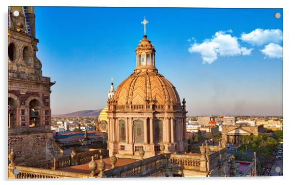 Landmark Guadalajara Central Cathedral  Acrylic by Elijah Lovkoff