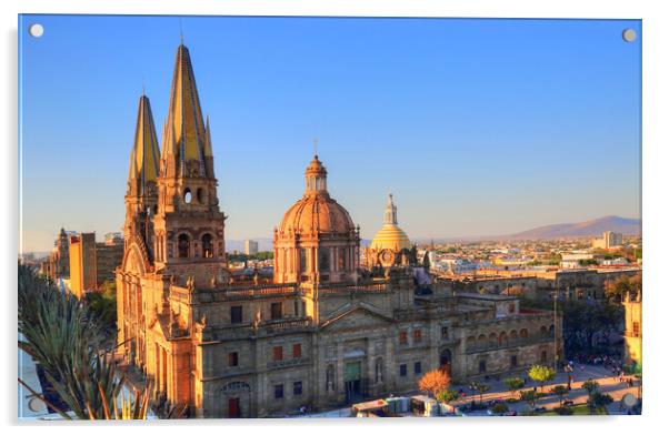 Guadalajara Cathedral  Acrylic by Elijah Lovkoff