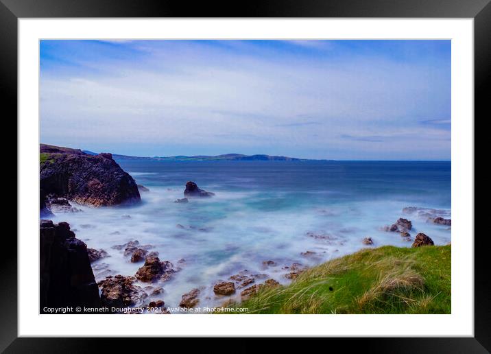 Urris long exposure Framed Mounted Print by kenneth Dougherty