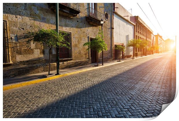 Guadalajara streets in city’s historic center (Centro Historic Print by Elijah Lovkoff