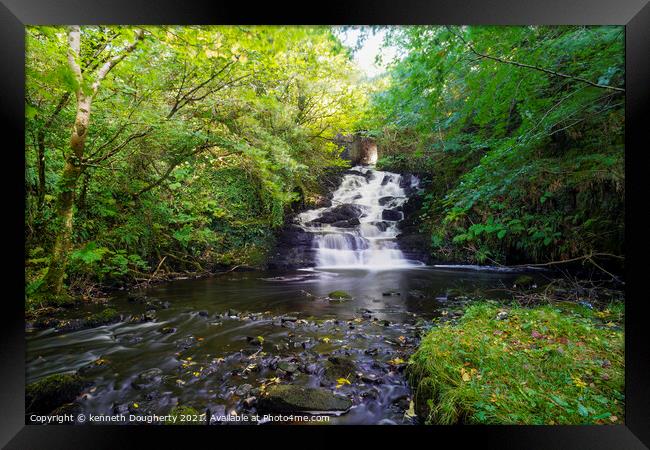 Waterfall long exposure Framed Print by kenneth Dougherty