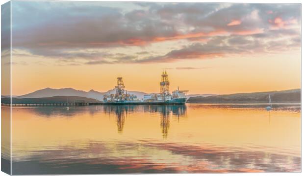 River Clyde Sunset Canvas Print by Tylie Duff Photo Art