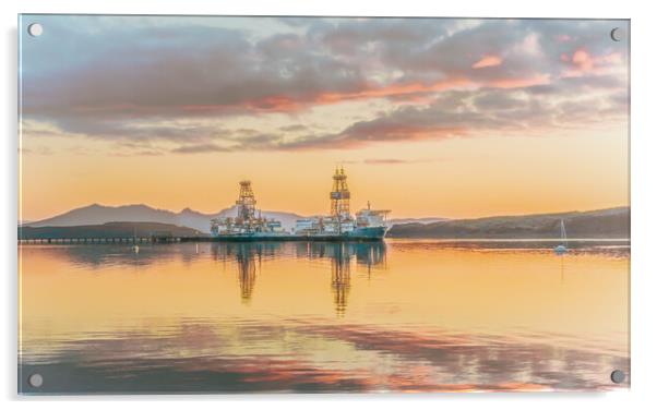 River Clyde Sunset Acrylic by Tylie Duff Photo Art