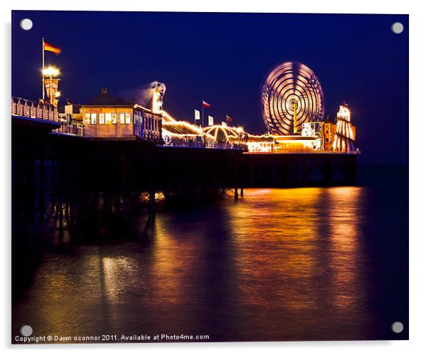Brighton's Palace pier Acrylic by Dawn O'Connor
