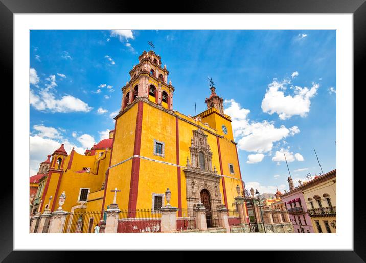 Guanajuato, Entrance of Basilica of Our Lady of Guanajuato  Framed Mounted Print by Elijah Lovkoff