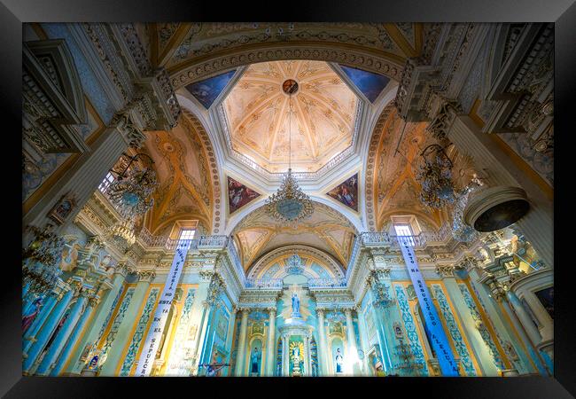 Guanajuato, Mexico, Interiors Basilica of Our Lady of Guanajuato (Basílica de Nuestra Senora de Guanajuato) Framed Print by Elijah Lovkoff