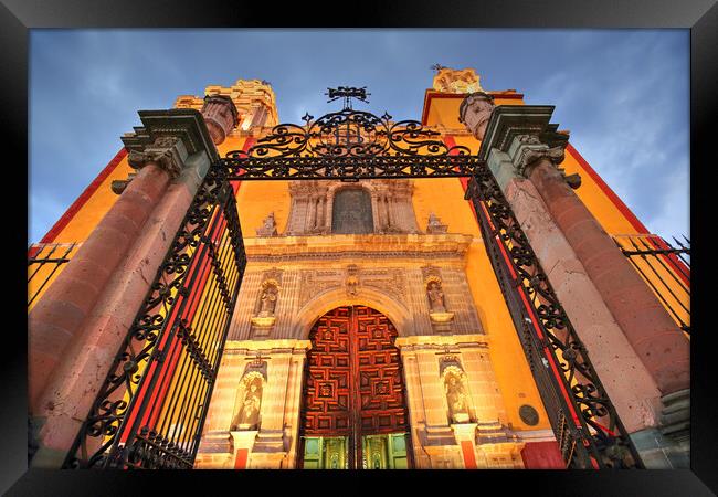 Entrance of Basilica of Our Lady of Guanajuato  Framed Print by Elijah Lovkoff