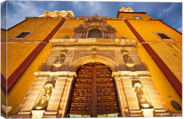 Guanajuato, Entrance of Basilica of Our Lady of Guanajuatoar Canvas Print by Elijah Lovkoff