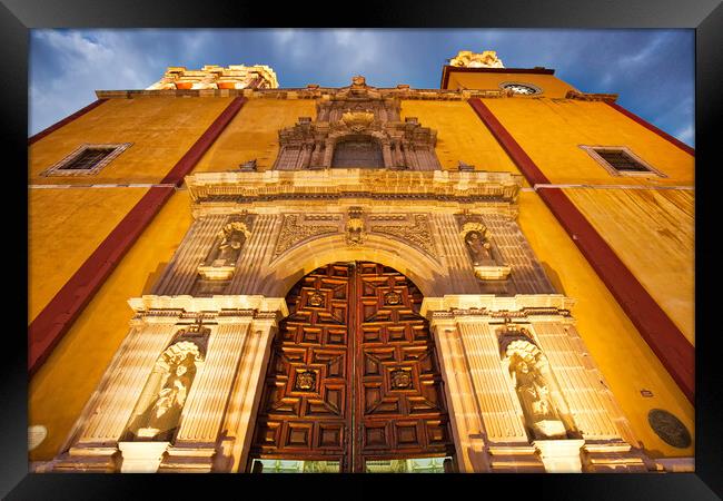 Guanajuato, Entrance of Basilica of Our Lady of Guanajuatoar Framed Print by Elijah Lovkoff