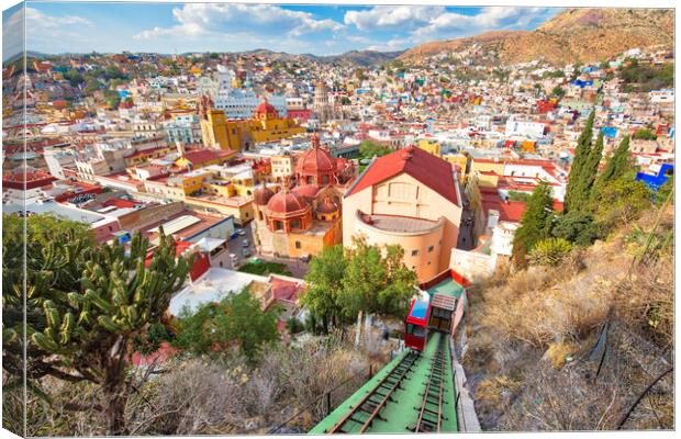 Guanajuato, scenic city lookout and panoramic views Canvas Print by Elijah Lovkoff