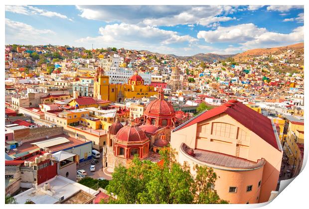 Guanajuato, scenic city lookout and panoramic views Print by Elijah Lovkoff