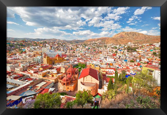 Guanajuato, scenic city lookout and panoramic views Framed Print by Elijah Lovkoff