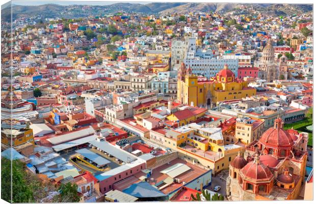 Guanajuato, scenic city lookout and panoramic views Canvas Print by Elijah Lovkoff
