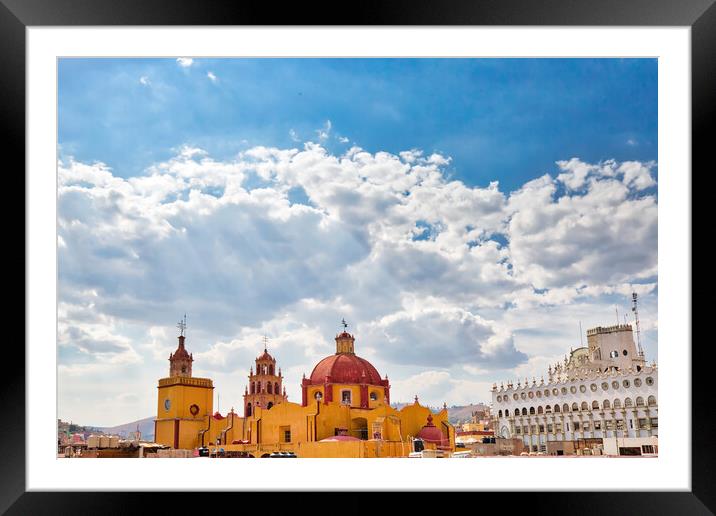 Guanajuato, Mexico, scenic colorful old town streets Framed Mounted Print by Elijah Lovkoff