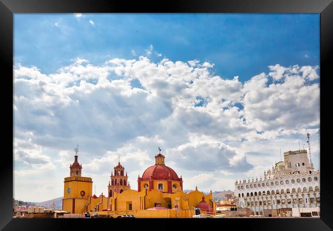 Guanajuato, Mexico, scenic colorful old town streets Framed Print by Elijah Lovkoff