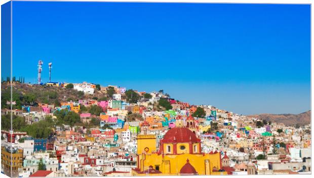 Guanajuato, scenic city panorama Canvas Print by Elijah Lovkoff