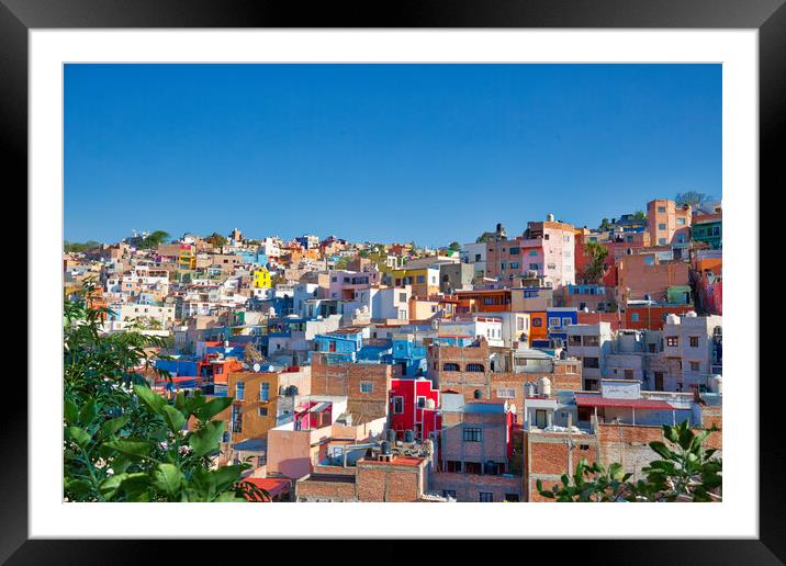Guanajuato, scenic city panorama Framed Mounted Print by Elijah Lovkoff