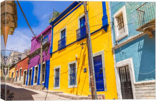 Guanajuato, Mexico, scenic colorful streets in historic city cen Canvas Print by Elijah Lovkoff