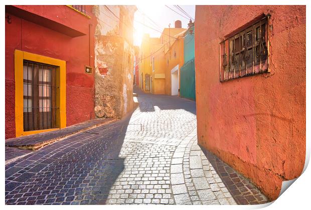 Guanajuato, Mexico, scenic old town streets Print by Elijah Lovkoff
