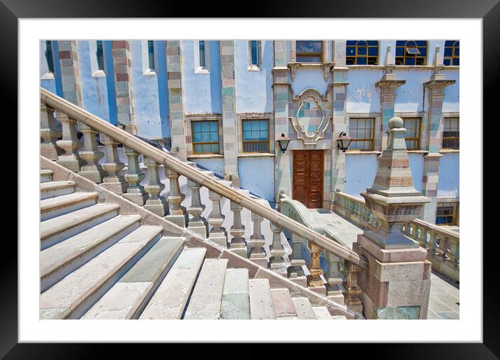 Guanajuato, Mexico, Campus and buildings of the University of Guanajuato (Universidad de Guanajuato) Framed Mounted Print by Elijah Lovkoff