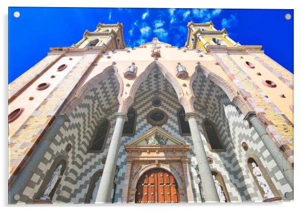 Immaculate Conception Cathedral in Mazatlan historic city center Acrylic by Elijah Lovkoff