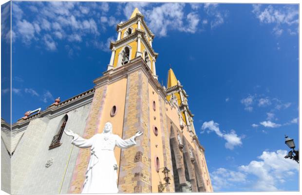 Immaculate Conception Cathedral in Mazatlan historic city center Centro Historico Canvas Print by Elijah Lovkoff