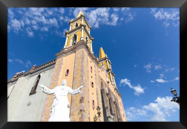 Immaculate Conception Cathedral in Mazatlan historic city center Centro Historico Framed Print by Elijah Lovkoff