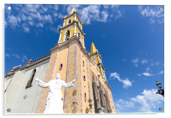 Immaculate Conception Cathedral in Mazatlan historic city center Centro Historico Acrylic by Elijah Lovkoff