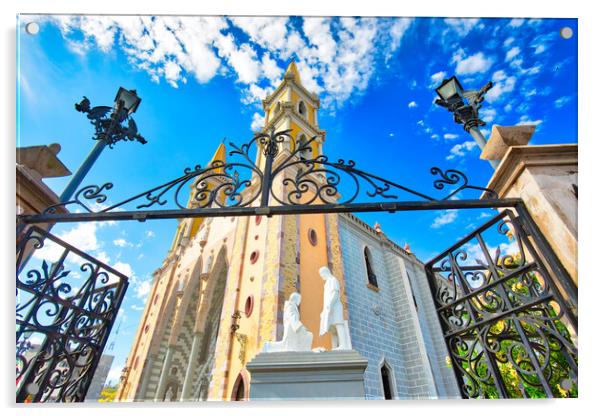 Immaculate Conception Cathedral in Mazatlan historic city center Acrylic by Elijah Lovkoff