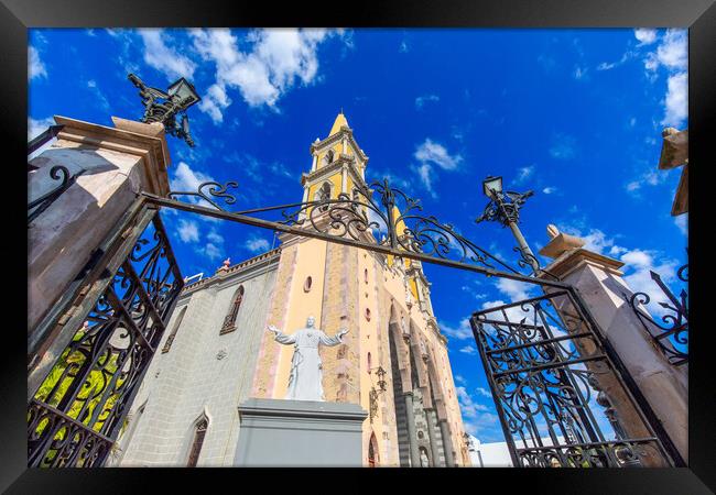 Immaculate Conception Cathedral in Mazatlan historic city center Framed Print by Elijah Lovkoff