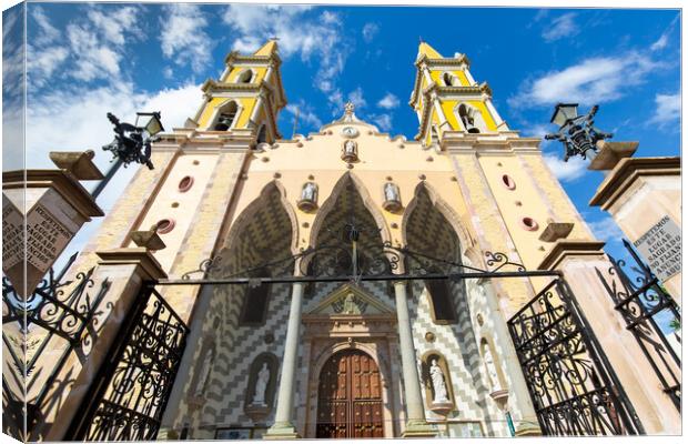Immaculate Conception Cathedral in Mazatlan historic city center Centro Historico Canvas Print by Elijah Lovkoff