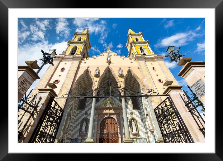 Immaculate Conception Cathedral in Mazatlan historic city center Centro Historico Framed Mounted Print by Elijah Lovkoff