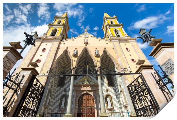 Immaculate Conception Cathedral in Mazatlan historic city center Centro Historico Print by Elijah Lovkoff