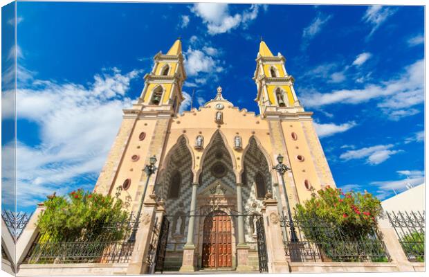 Immaculate Conception Cathedral in Mazatlan historic city center Canvas Print by Elijah Lovkoff