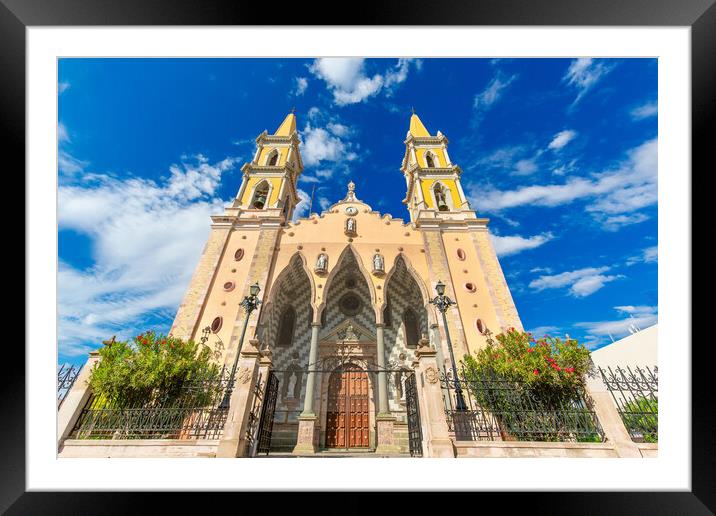 Immaculate Conception Cathedral in Mazatlan historic city center Framed Mounted Print by Elijah Lovkoff