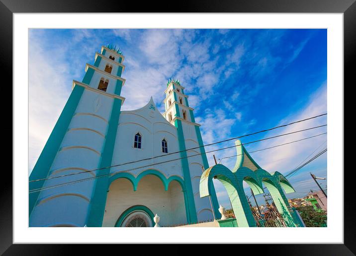 Cristo Rey Church in Mazatlan historic city center Framed Mounted Print by Elijah Lovkoff