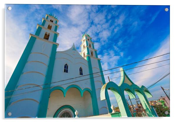 Cristo Rey Church in Mazatlan historic city center Acrylic by Elijah Lovkoff
